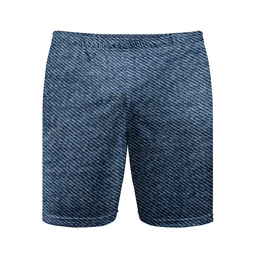 Мужские спортивные шорты Текстура джинсы / 3D-принт – фото 1