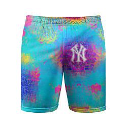 Шорты спортивные мужские New York Yankees - baseball team - logo, цвет: 3D-принт