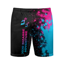 Шорты спортивные мужские JoJo Bizarre Adventure - neon gradient: по-вертика, цвет: 3D-принт