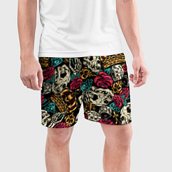 Шорты спортивные мужские A pattern for a hipster, цвет: 3D-принт — фото 2