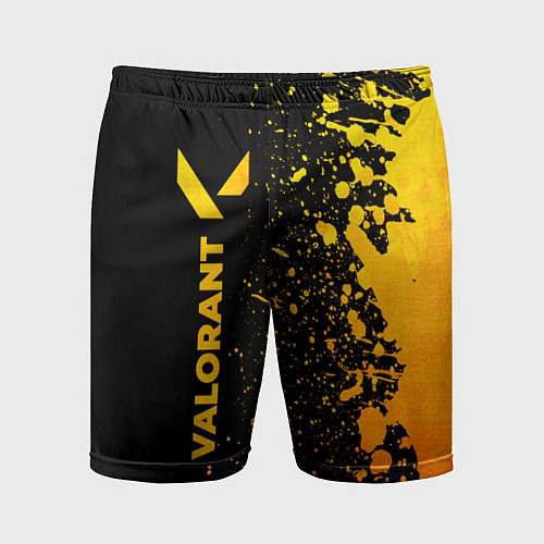 Мужские спортивные шорты Valorant - gold gradient: по-вертикали / 3D-принт – фото 1