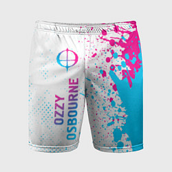 Мужские спортивные шорты Ozzy Osbourne neon gradient style: по-вертикали