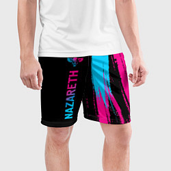 Шорты спортивные мужские Nazareth - neon gradient: по-вертикали, цвет: 3D-принт — фото 2
