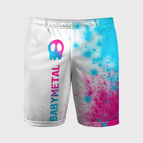 Мужские спортивные шорты Babymetal neon gradient style: по-вертикали / 3D-принт – фото 1