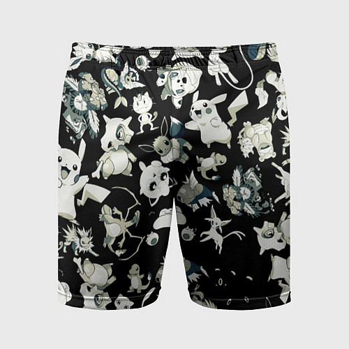 Мужские спортивные шорты Пикачу и сборник аниме покемонов / 3D-принт – фото 1