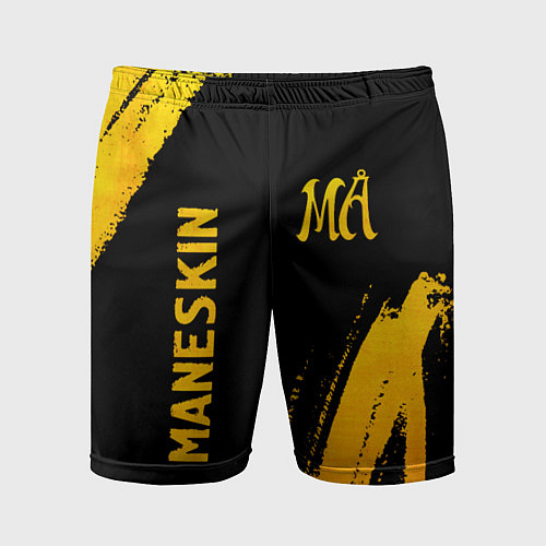 Мужские спортивные шорты Maneskin - gold gradient вертикально / 3D-принт – фото 1