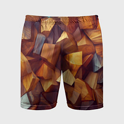 Шорты спортивные мужские Паттерн камни и кристаллы, цвет: 3D-принт