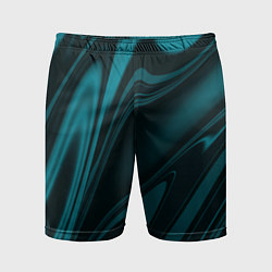 Мужские спортивные шорты Бирюзовая плазма абстракиця