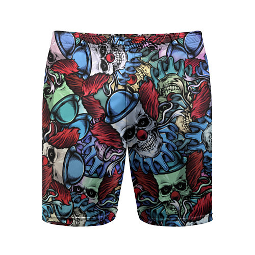 Мужские спортивные шорты Череп клоун паттерн / 3D-принт – фото 1