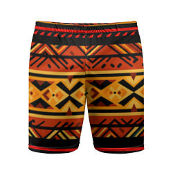 Шорты спортивные мужские Узор в этническом стиле масаев, цвет: 3D-принт