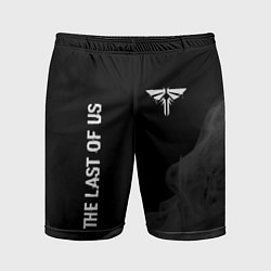 Шорты спортивные мужские The Last Of Us glitch на темном фоне вертикально, цвет: 3D-принт