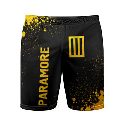 Шорты спортивные мужские Paramore - gold gradient вертикально, цвет: 3D-принт