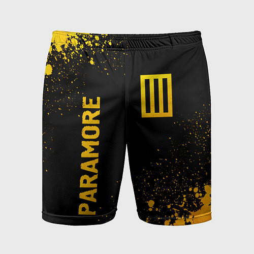 Мужские спортивные шорты Paramore - gold gradient вертикально / 3D-принт – фото 1