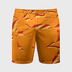 Шорты спортивные мужские Оранжевый мотив, цвет: 3D-принт