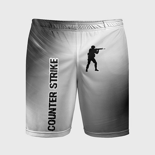 Мужские спортивные шорты Counter Strike glitch на светлом фоне вертикально / 3D-принт – фото 1