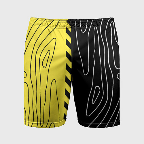 Мужские спортивные шорты Яркие линии в темноте / 3D-принт – фото 1