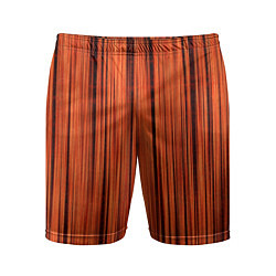 Шорты спортивные мужские Абстрактные полосы красно-оранжевый, цвет: 3D-принт