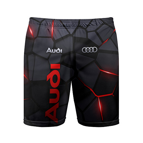 Мужские спортивные шорты Audi - плиты с эффектом свечения / 3D-принт – фото 1