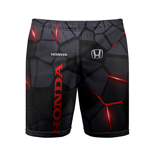 Мужские спортивные шорты Honda - плиты с эффектом свечения / 3D-принт – фото 1