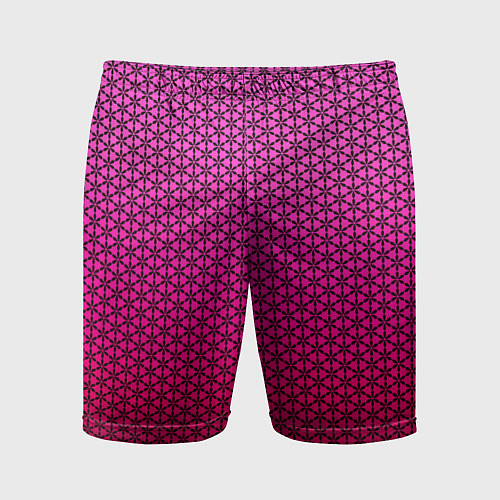 Мужские спортивные шорты Градиент розовый с рисунком / 3D-принт – фото 1