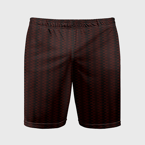 Мужские спортивные шорты Тёмно-красный тёмный полосатый / 3D-принт – фото 1