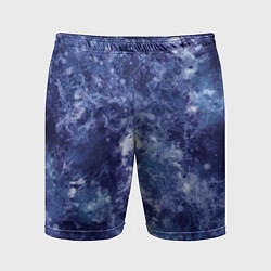 Шорты спортивные мужские Абстракция - sea blue, цвет: 3D-принт