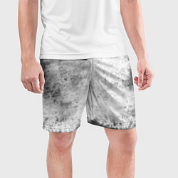 Шорты спортивные мужские Абстракция - black and white spot, цвет: 3D-принт — фото 2