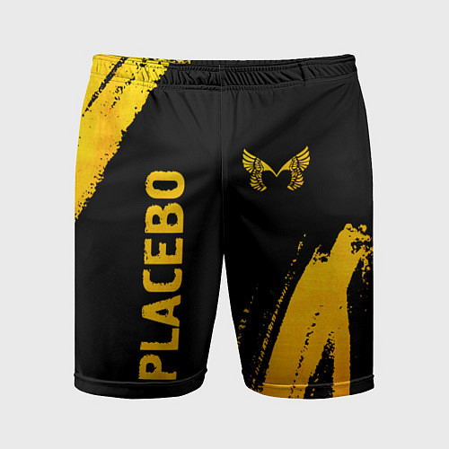 Мужские спортивные шорты Placebo - gold gradient вертикально / 3D-принт – фото 1