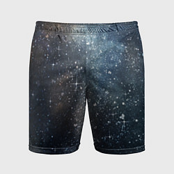 Шорты спортивные мужские Темное космическое звездное небо, цвет: 3D-принт