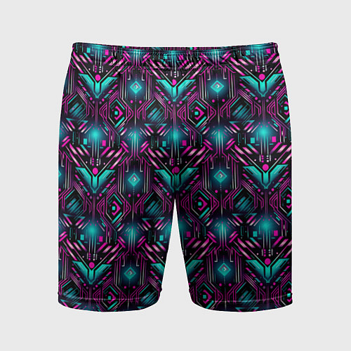 Мужские спортивные шорты Цифровой мир / 3D-принт – фото 1