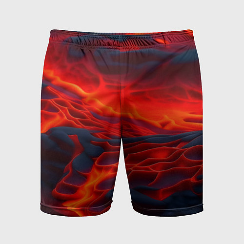 Мужские спортивные шорты Текущая магма / 3D-принт – фото 1