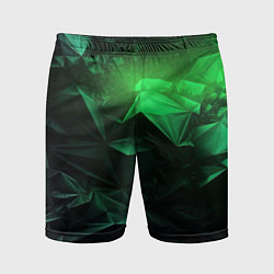Шорты спортивные мужские Глубина зеленого абстракции, цвет: 3D-принт
