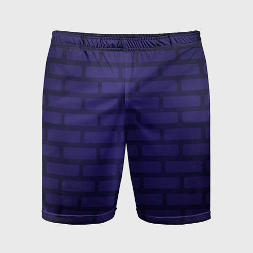 Мужские спортивные шорты Фиолетовая кирпичная стена / 3D-принт – фото 1