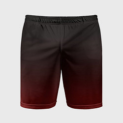 Мужские спортивные шорты Градиент от тёмного до тёмно красного