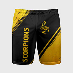 Мужские спортивные шорты Scorpions - gold gradient вертикально