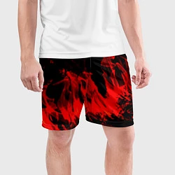 Шорты спортивные мужские Красное пламя, цвет: 3D-принт — фото 2