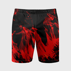 Шорты спортивные мужские Красное пламя, цвет: 3D-принт