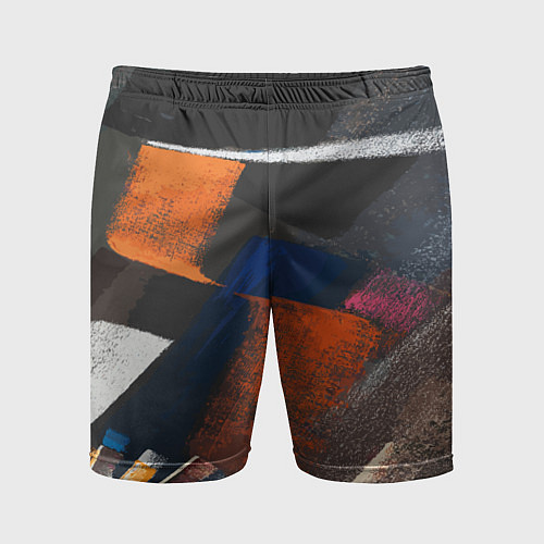 Мужские спортивные шорты Меловая симфония / 3D-принт – фото 1