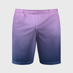 Мужские спортивные шорты Рассвет розовый и синий градиент 3d
