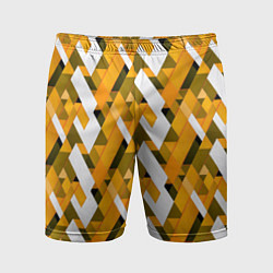 Мужские спортивные шорты White and yellow shapes