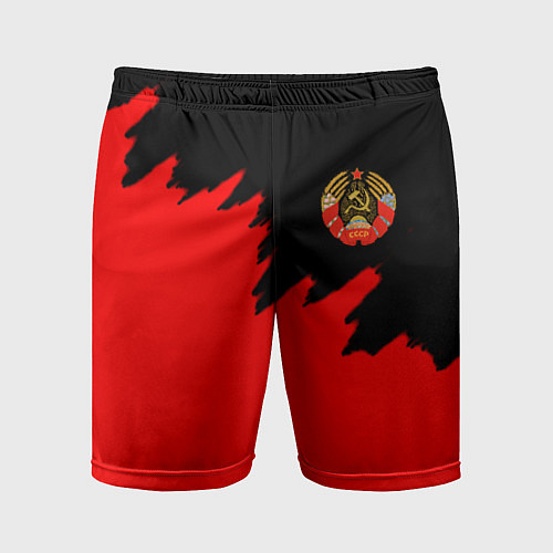 Мужские спортивные шорты СССР красный стиль силы / 3D-принт – фото 1