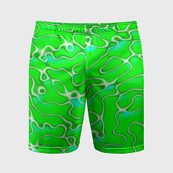 Шорты спортивные мужские Светло-зеленый камуфляж, цвет: 3D-принт