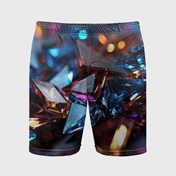 Шорты спортивные мужские Разноцветные стекла, цвет: 3D-принт