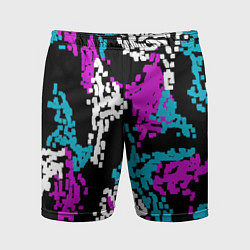 Мужские спортивные шорты Пиксельные узоры камуфляжа