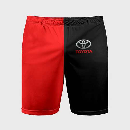 Мужские спортивные шорты Toyota car красно чёрный / 3D-принт – фото 1