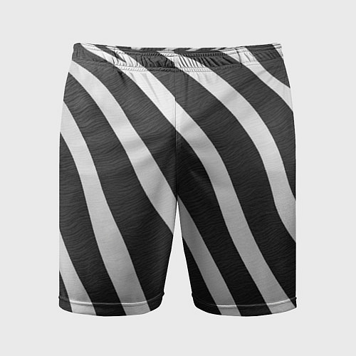 Мужские спортивные шорты Зебровые линии / 3D-принт – фото 1