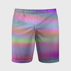 Шорты спортивные мужские Голографические неоновые полосы, цвет: 3D-принт