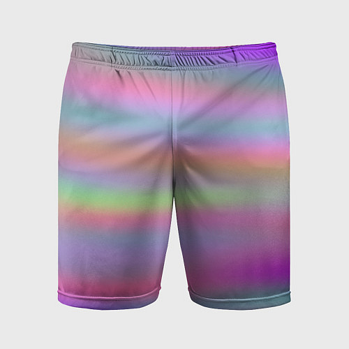 Мужские спортивные шорты Голографические неоновые полосы / 3D-принт – фото 1