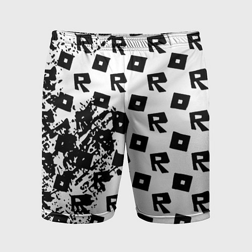 Мужские спортивные шорты Roblox pattern game black / 3D-принт – фото 1