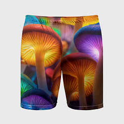 Мужские спортивные шорты Неоновые светящиеся грибы